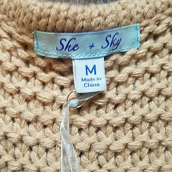 NWT she + sky medium fringe sweater vest - Picture 4 of 7